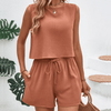 2-delat kvinnligt casual loungewear-set - mjukt tyg, trendy sommaroutfit