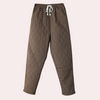 Damer sweatpants i kviltat material - varma och snygga byxor för lediga dagar