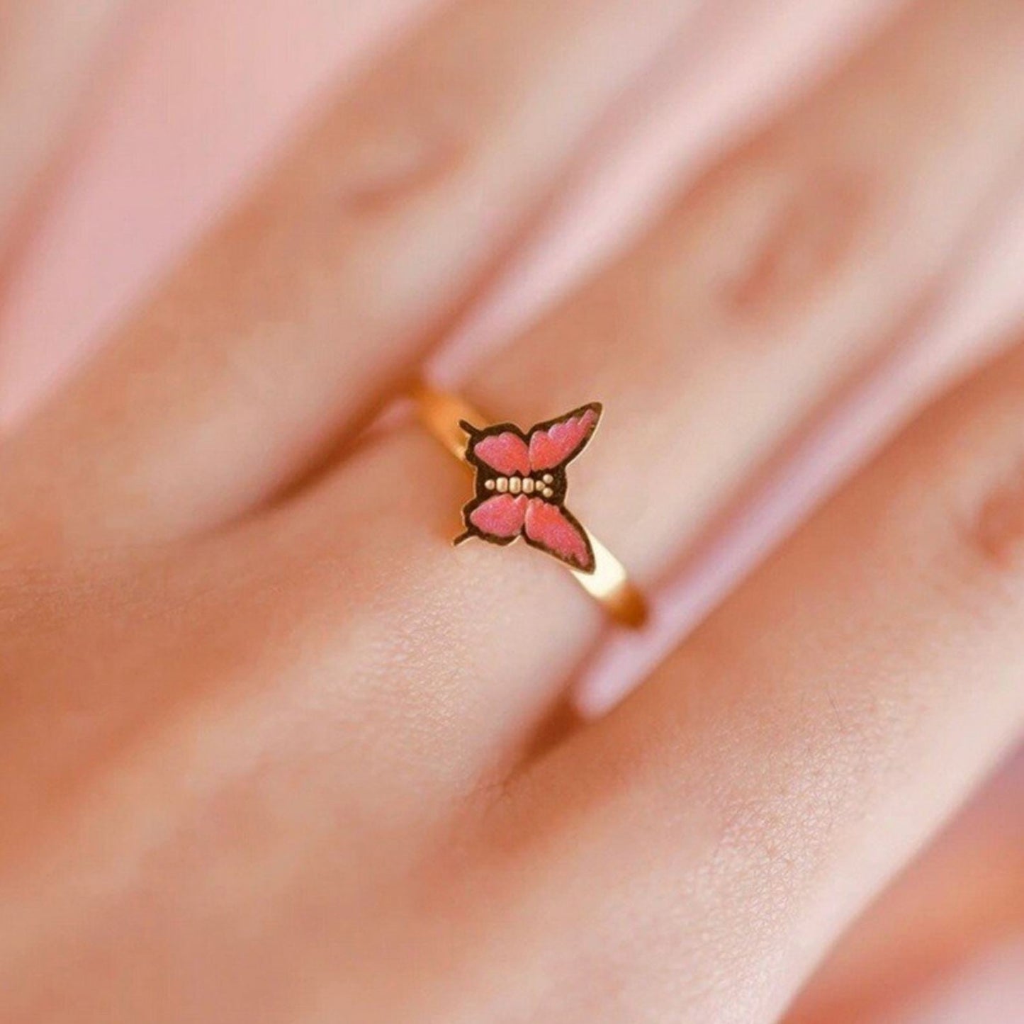 CALMY™ - Anxiety Ring ENG Rose Butterfly 