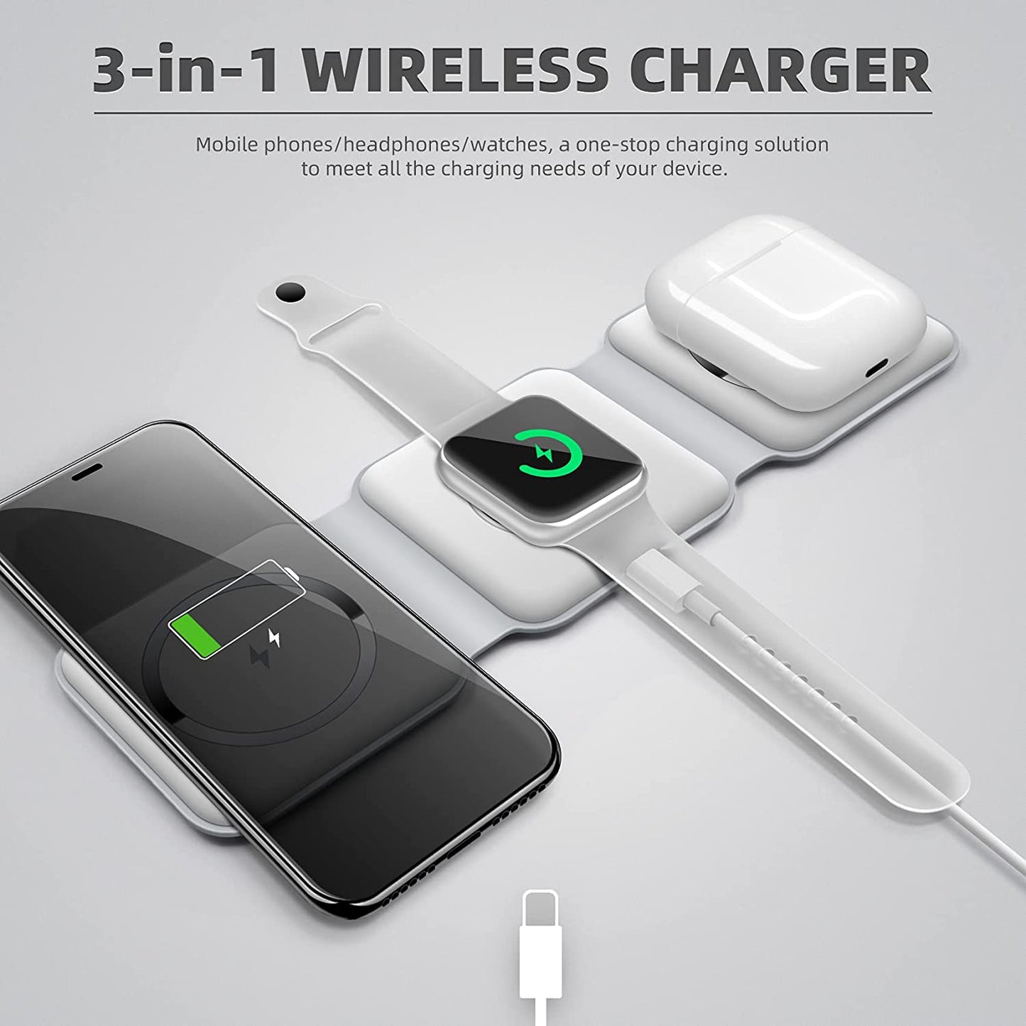 Cazan™ - Foldable 3-in-1 Wireless Charger Power Adapter & Charger Accessories TIKTOK 