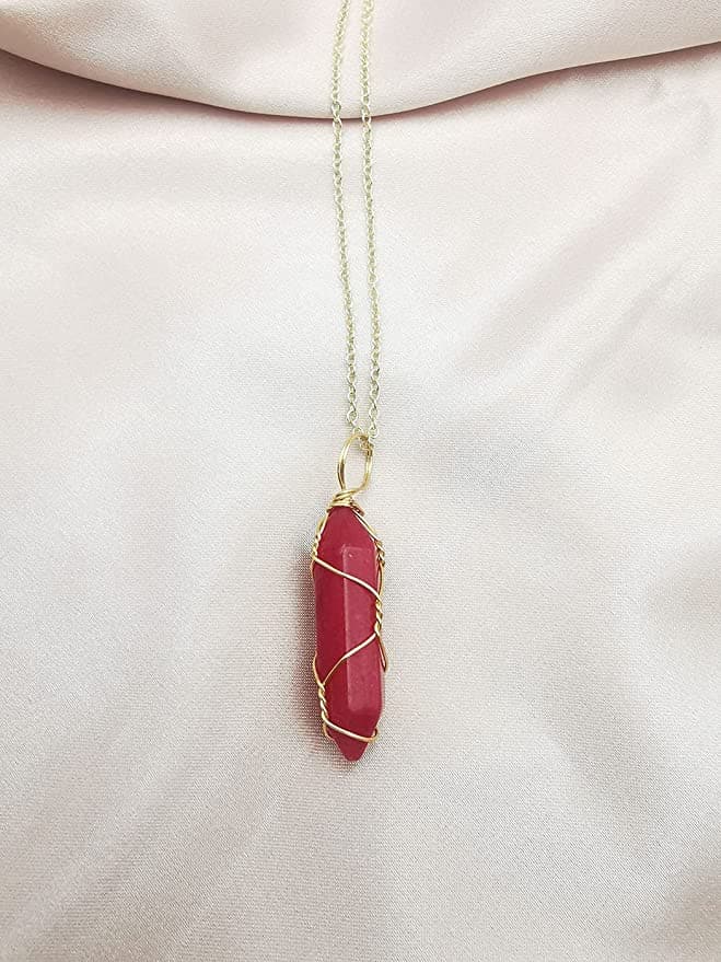 Carnelian Wrapped Pendant Necklace Modry Shop 