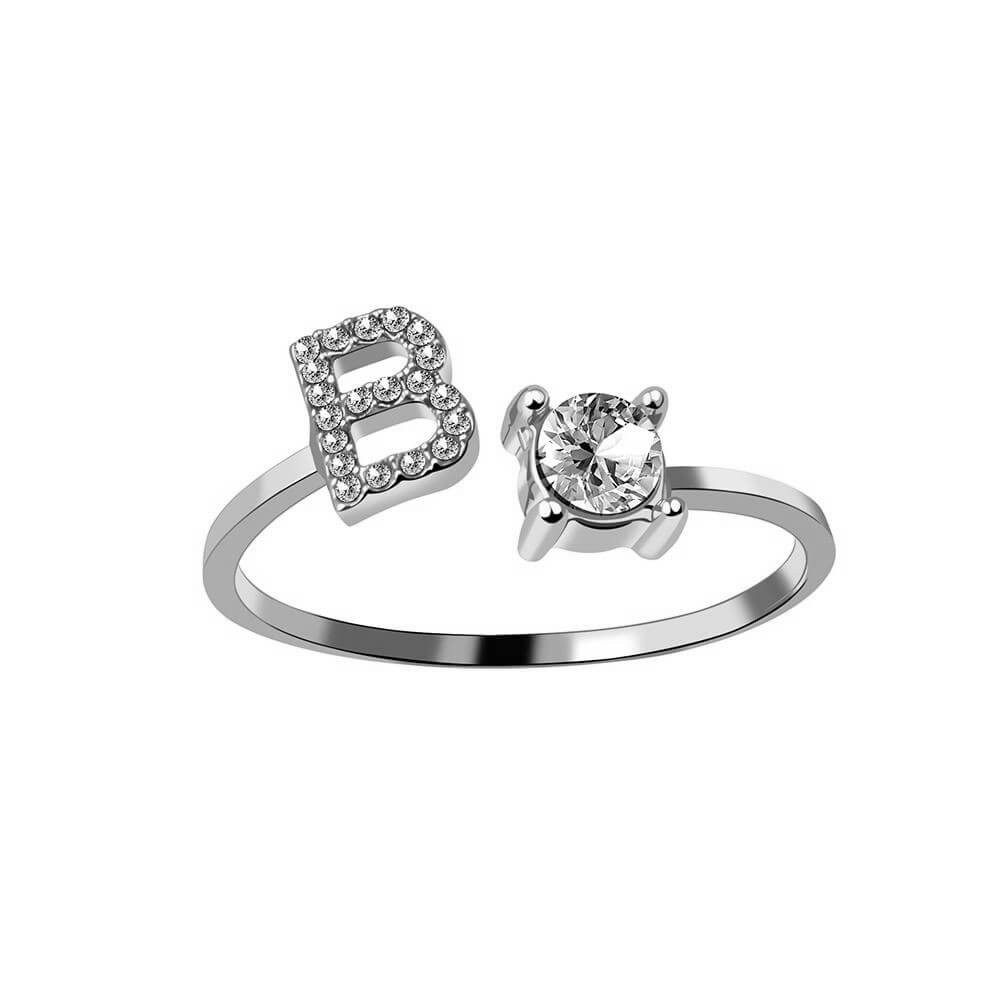 Buchstaben Ring Stanbarry B 925 Sterling Silber 