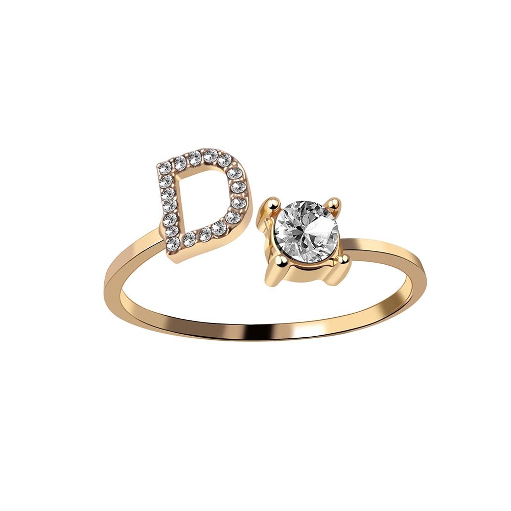 Buchstaben Ring Stanbarry D 14K Gold 