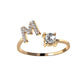 Buchstaben Ring Stanbarry M 14K Gold 