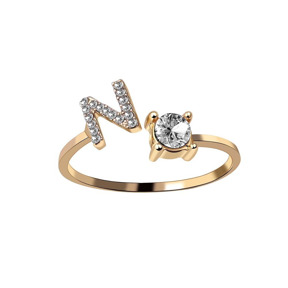 Buchstaben Ring Stanbarry N 14K Gold 