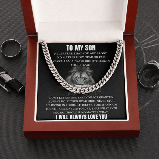 To My Son™ - Meaningful Gift Jewelry ShineOn Fulfillment Cuban Link Chain (Stainless Steel) 